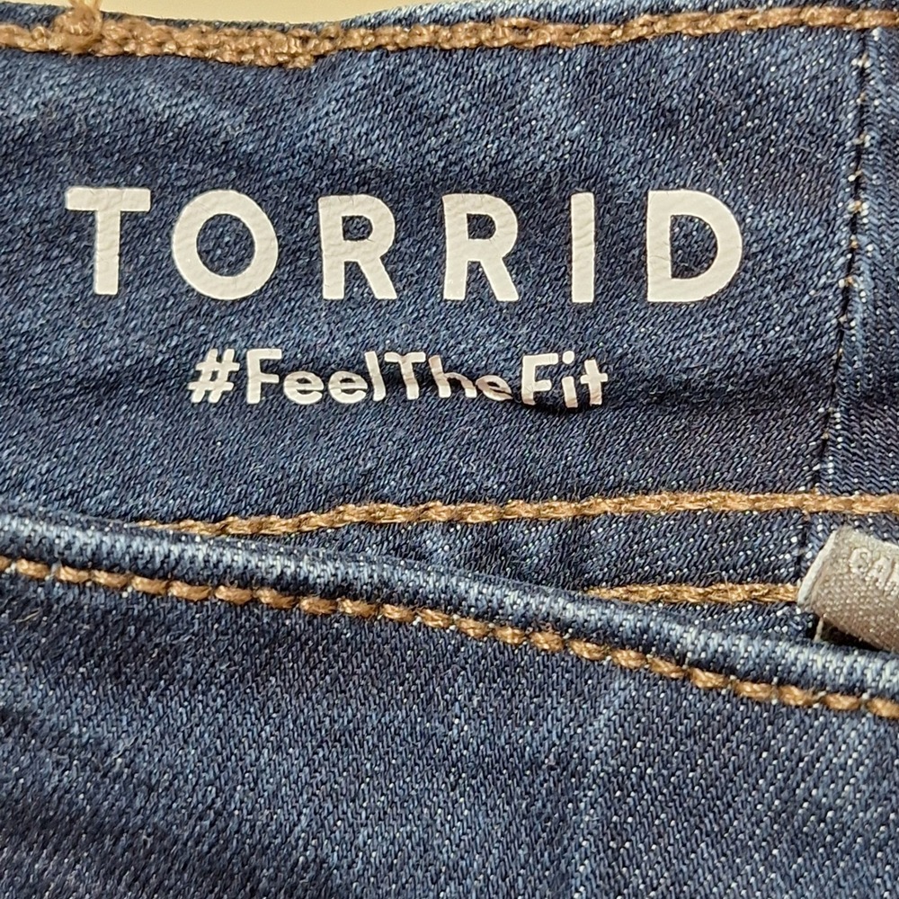 Torrid Luxe Slim Boot Super Stretch Jeans Dark Wash Blue Plus Size Denim - Picture 8 of 13